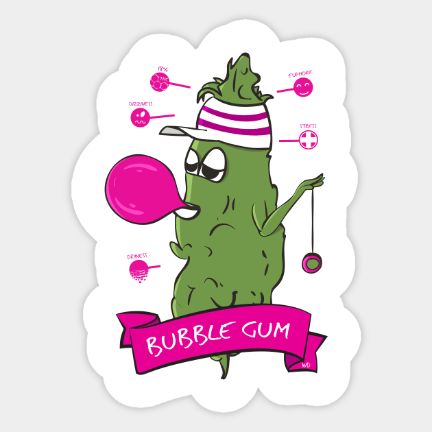 Bubble gum Sticker by WD